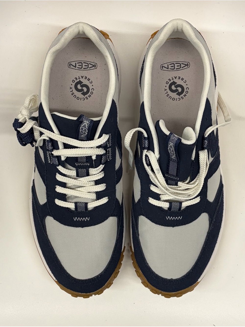 KEEN KS86 Men’s Retro Trail Sneakers Naval Academy Star White Size 11 NEW
